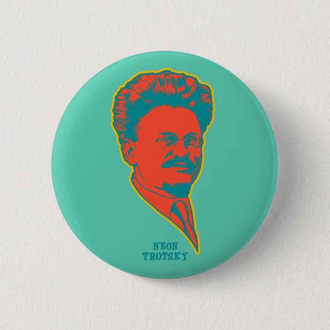 Neon Trotsky Button (Front)