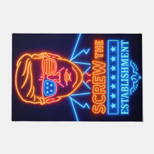 Neon Trump Screw the Establishment Rug