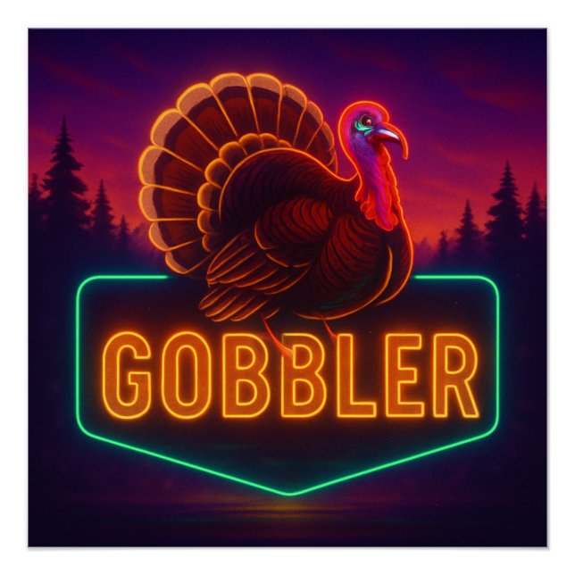 Neon Turkey Poster (Front)