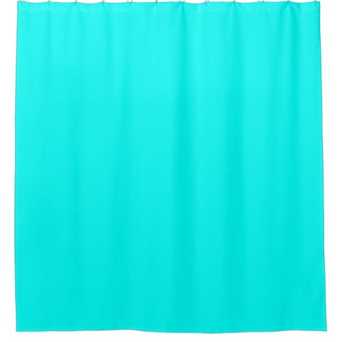 Neon turquoise bright fashionable modern tone   shower curtain