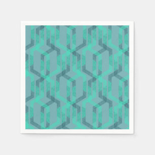 Neon turquoise pattern on grey background. napkins