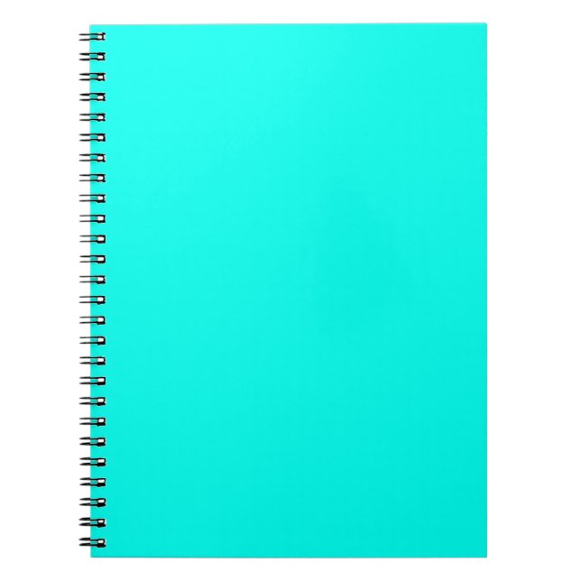 Neon Turquoise Solid Color | Classic Notebook (Front)