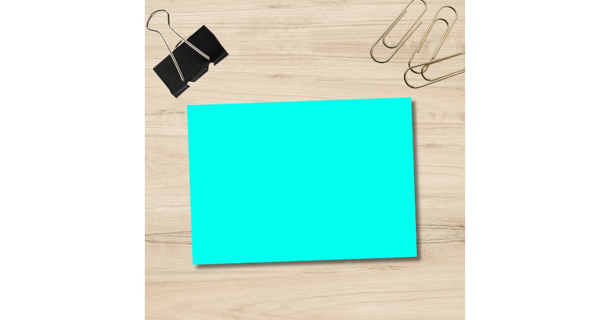Turquoise Sticky Note Neon Turquoise Solid Color | Classic Post-it Notes | Zazzle
