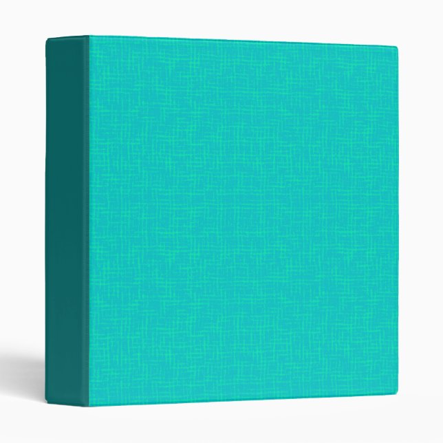 Neon turquoise textured.  3 ring binder (Front/Spine)