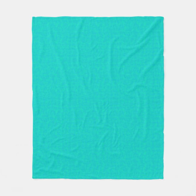 Neon turquoise textured.  fleece blanket (Front)