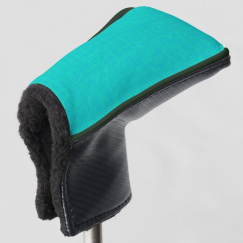 Neon turquoise textured  golf head cover