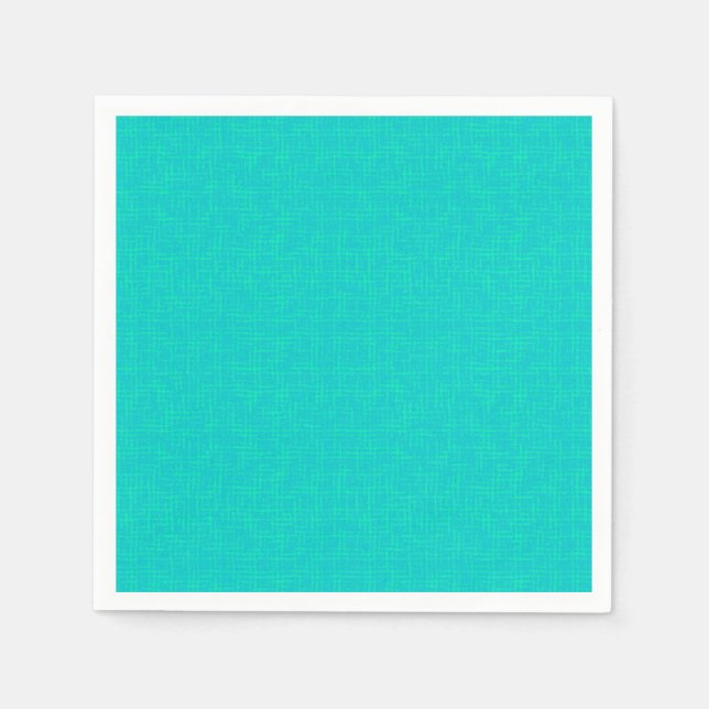 Neon turquoise textured.  napkins (Front)