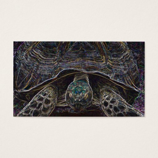Customizable Neon Turtle Business Card Templates