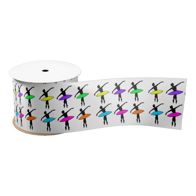 Neon Tutu Ballerinas Ballet Dancer Dance Ribbon (Spool)