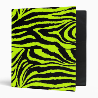 Neon Two tone Zebra Print binder