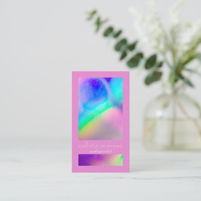 iridescent holographic business cards bussiness card foil Each card is also unique in appearance Neon Unicorn Holographic Iridescent Color