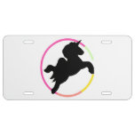 Neon  unicorn! license plate