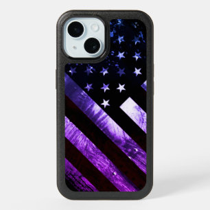 Neon Urban Industrial American Flag iPhone 15 Case