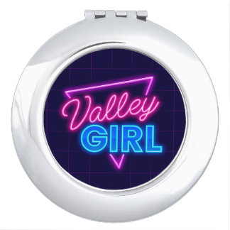 Neon Valley Girl Compact Mirror