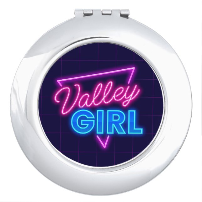Neon Valley Girl Compact Mirror (Front)