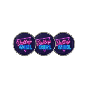 Neon Valley Girl Golf Ball Marker