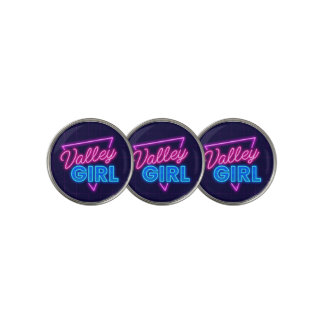 Neon Valley Girl Golf Ball Marker