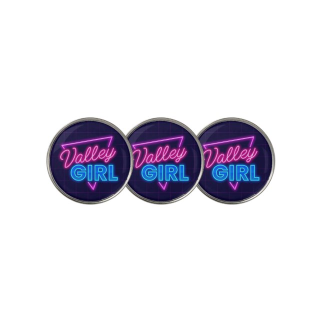 Neon Valley Girl Golf Ball Marker (3 Up)