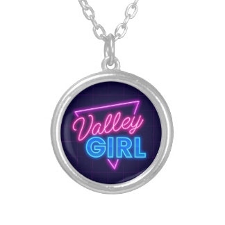 Neon Valley Girl Silver Plated Necklace