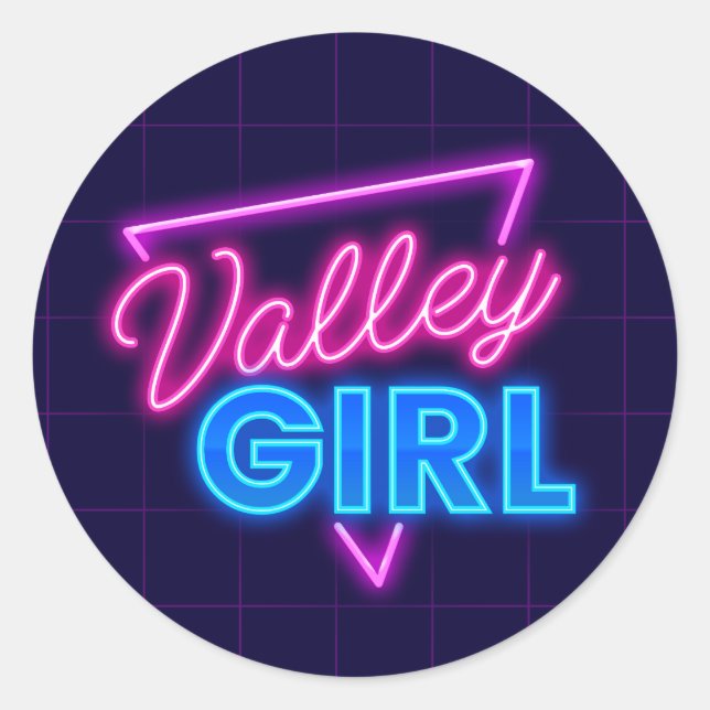 Neon Valley Girl Sticker (Front)