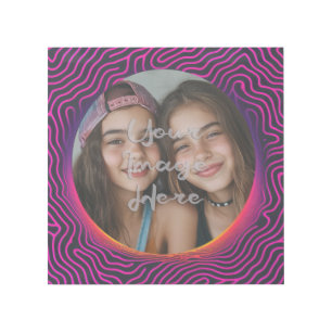 Neon Vaporwave Swirl Custom Photo Frame Gallery Wrap