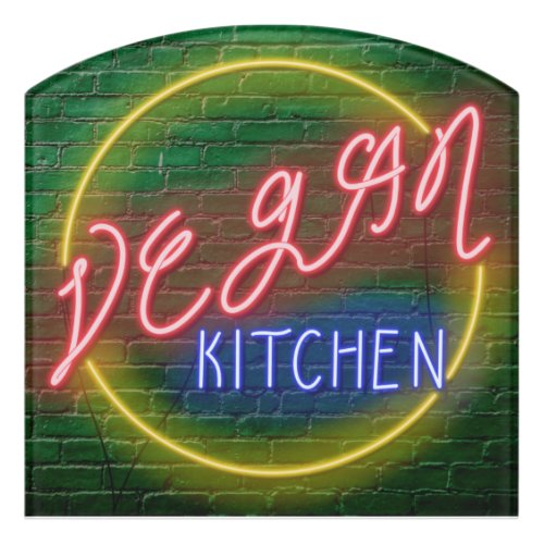 Neon Vegan Kitchen Sign