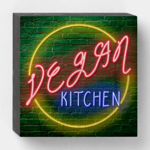 Neon Vegan Kitchen Sign