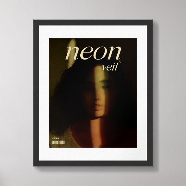 Neon Veil - Print, Value Poster Paper (Semi-Gloss) (Framed Front)