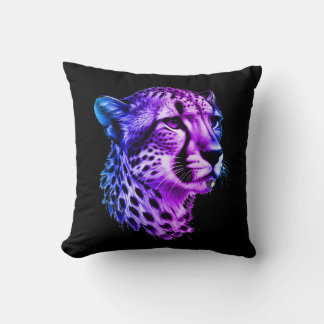Neon Velocity Throw Pillow
