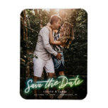 Neon Vertical Photo Save The Date Magnet at Zazzle
