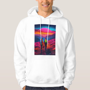 Neon Vibes Mountain Hike Hoodies for Couples – Sty