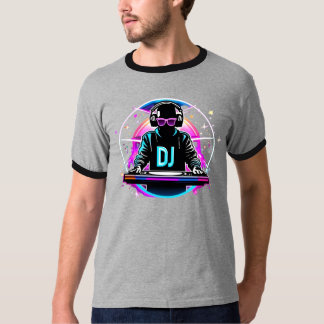 "Neon Vibes: The DJ's Cosmic Beat" T-Shirt
