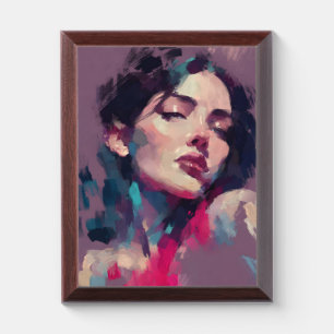 Neon Vibrance Abstract Portrait Award Plaque
