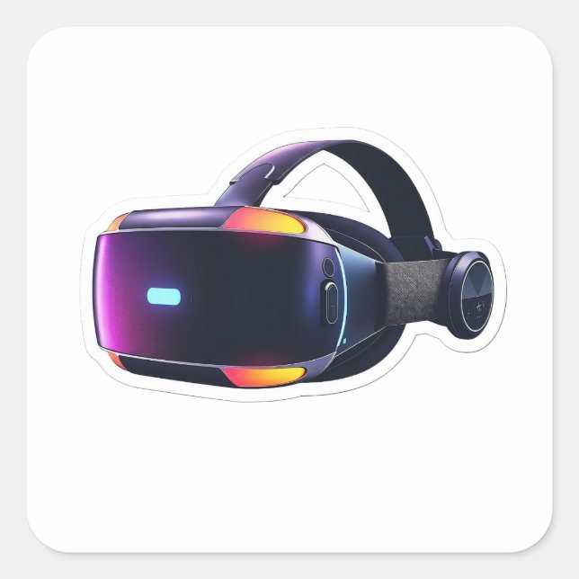 Neon Virtual Reality VR Headset Gaming Sticker (Front)