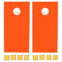 Neon, Vivid Orange Cornhole Set