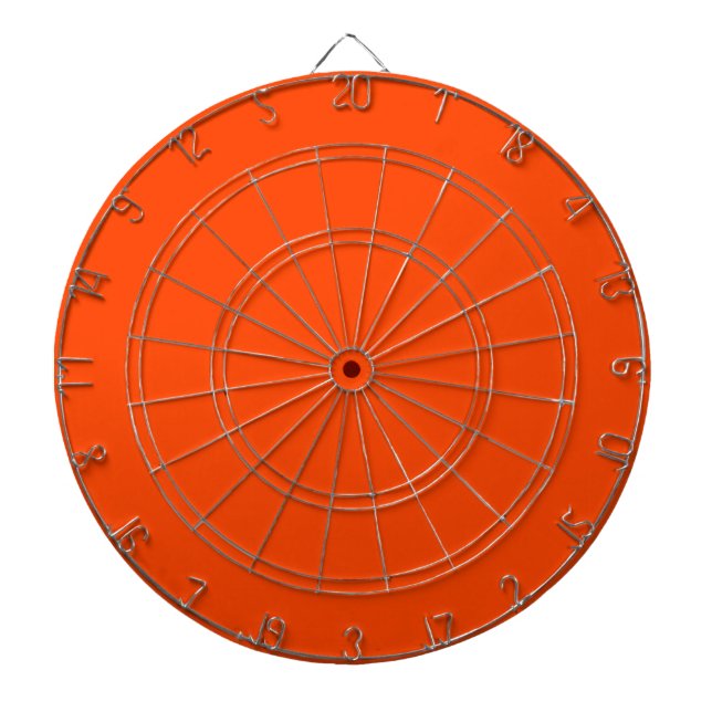 Neon, Vivid Orange Cornhole Set Dart Board (Front)