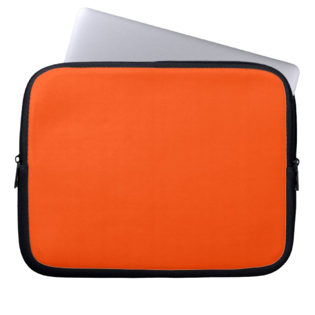 Neon, Vivid Orange Cornhole Set Laptop Sleeve (Front)