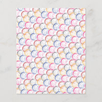 Neon Volleyballs on White Scrapbook Paper