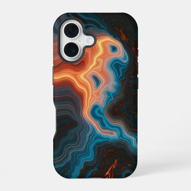 Neon Vortex Abstract  iPhone Case (Back)