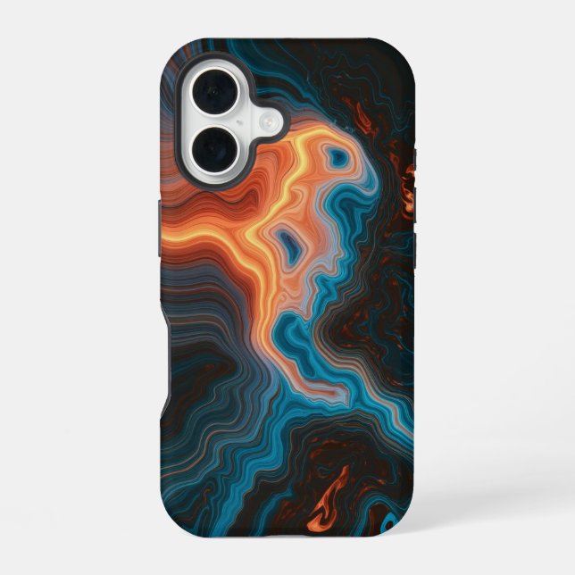 Neon Vortex Abstract  Iphone Case (Back)