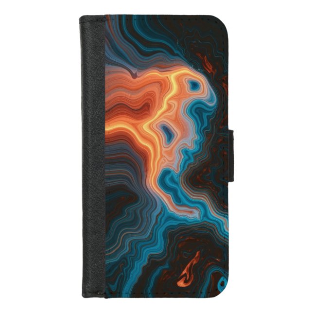 Neon Vortex Abstract  iPhone Wallet Case (Front)