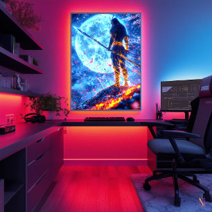 Neon Warlord – Guardian of the Blue Moon Poster