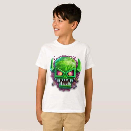 Neon Warrior The Skull of Valor T_Shirt