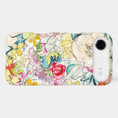 Neon Watercolor Flower iPhone Case (Back (Horizontal))