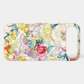 Neon Watercolor Flower iPhone Case (Back (Horizontal))
