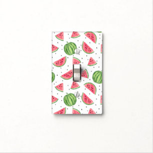 Neon Watercolor Watermelons Pattern Light Switch Cover