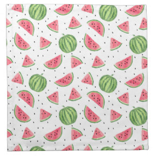 Neon Watercolor Watermelons Pattern Napkin