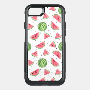 Neon Watercolor Watermelons Pattern OtterBox Commuter iPhone SE/8/7 Case