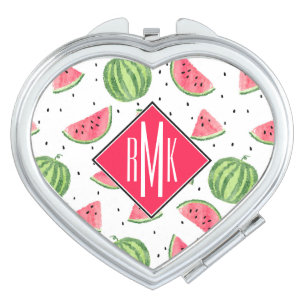 Neon Watercolor Watermelons Pattern Vanity Mirror