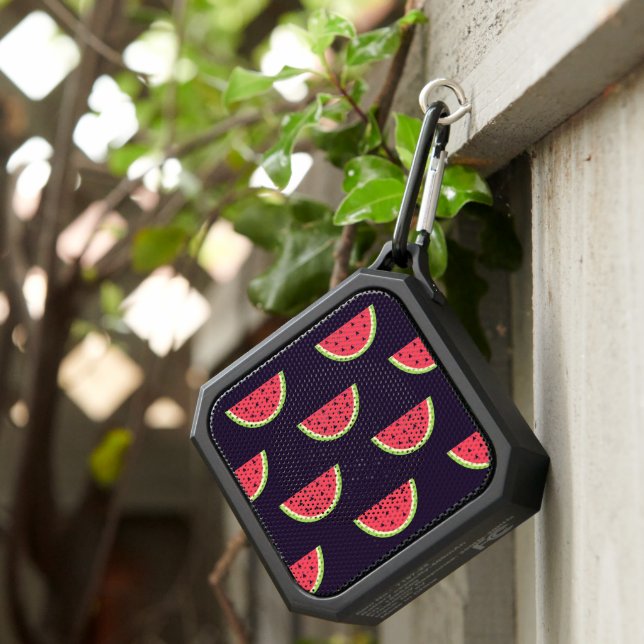 Neon Watermelon on Purple Pattern Bluetooth Speaker (Inisitu)
